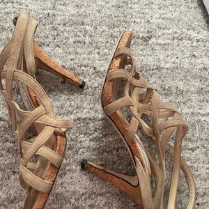 Jimmy Choo Beige Strappy Heels